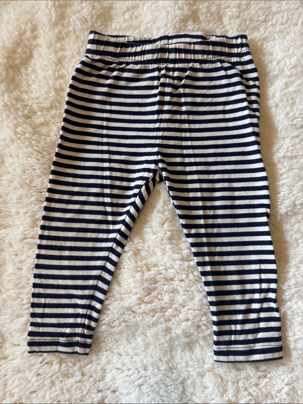GAP Navy and White Striped Kids Leggings